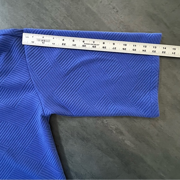 T by Talbots Blue Relaxed Pullover Sweater Button Mock Neck Women’s Plus Size 1X - Picture 11 of 11